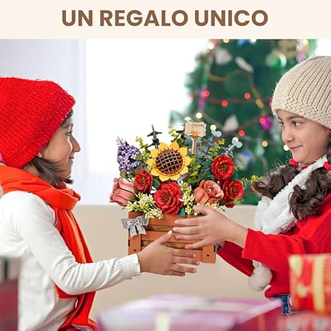 3D WOODEN PUZZLE FLOWERS WITH VASE GREAT FOR GIFTS HOME DECOR ARTIFICIAL FLOWER MODEL KITS FOR ADULTS KIDS TO BUILD CREATIVE CRAFT GIFTS FOR WOMEN IDEAL FOR CHRISMAS ANNIVERSARY BIRTHDAY - Image 2